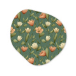 Tulpen - Botanisch - Groen Wandcirkel Organisch Forex 3mm klein 629 -3d