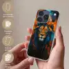 Schilderij - Leeuwenkop - Oranje Telefoonhoesje iPhone 17 Pro klein -sfeer3_NL