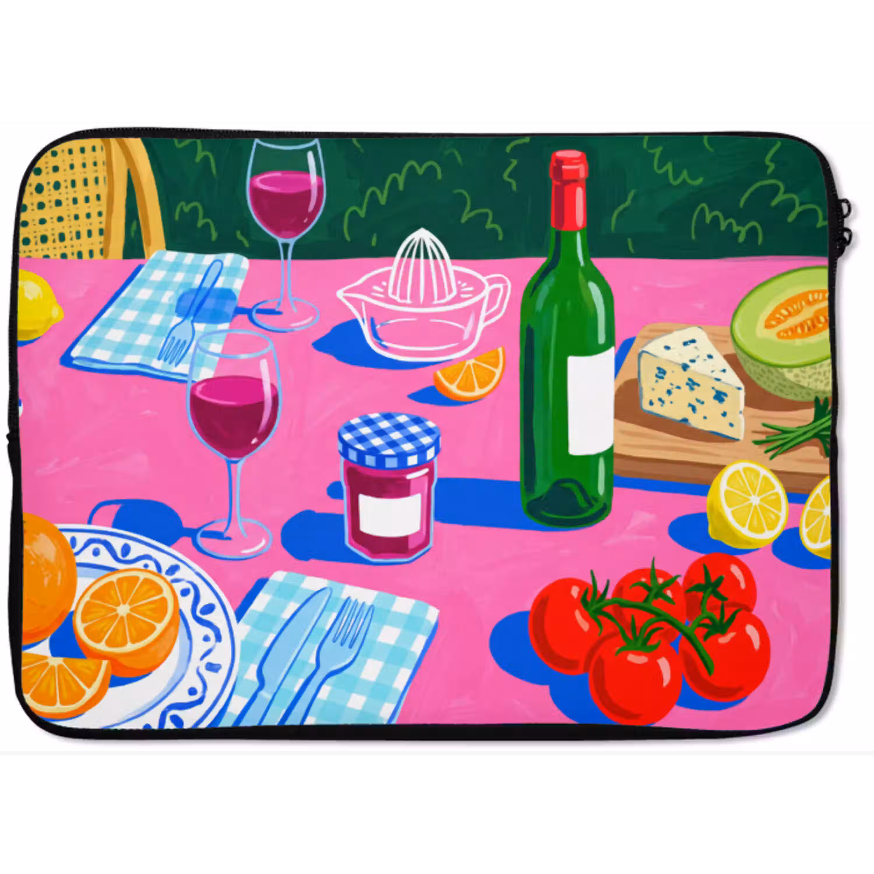 Eten - Tafel - Illustratie laptophoes neopreen klein -zkaufland3dotto