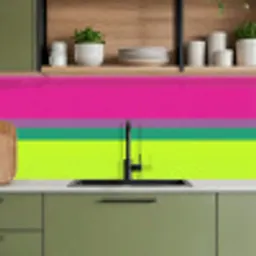 Strepen - Modern - Kleurrijk keuken achterwand 2 middel -sfeer3
