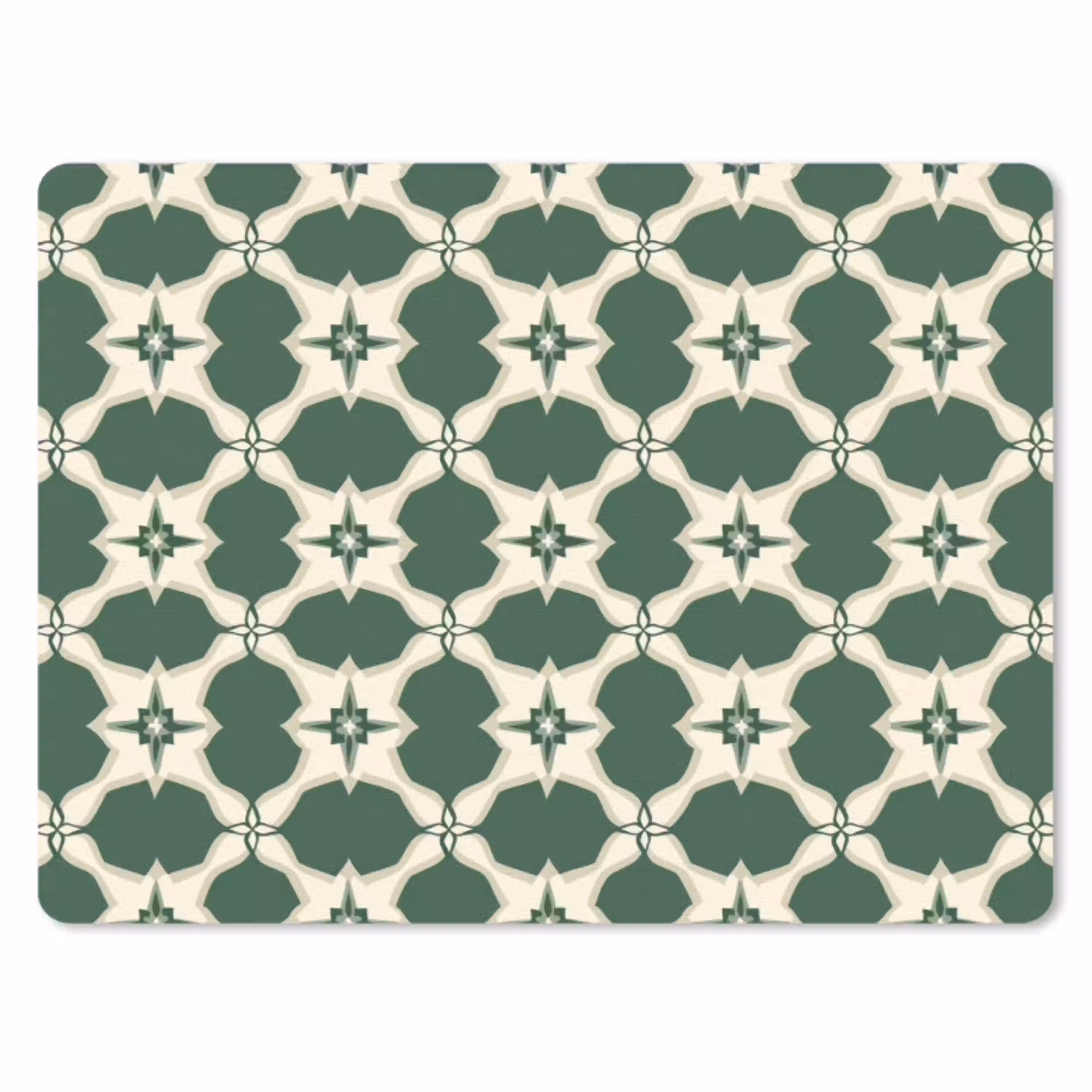 Tegel - Klassiek - Groen muismat rubber klein 262 -3d