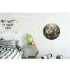 Tijger - Vlinders - Dieren - Jungle - Bloemen Wandcirkel aluminium klein -kinderkamer