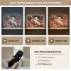 Pelikaan - Dier - Bloemen - Natuur - Botanisch - Roze Light Box met batterij (Wandlamp) middel -USP_lichtkleurNL