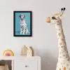 Dalmatiër - Zonnebril - Blauw fotolijst zwart zonder passe partout klein -usfeer4_kinderkamer