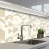 Modern - Abstract - Beige keuken achterwand 2 middel 871 -3d_schuin