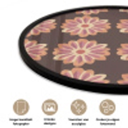 Bloemen - Patroon - Bruin Fotolijst rond zonder passe partout klein 856 -closeup_NL
