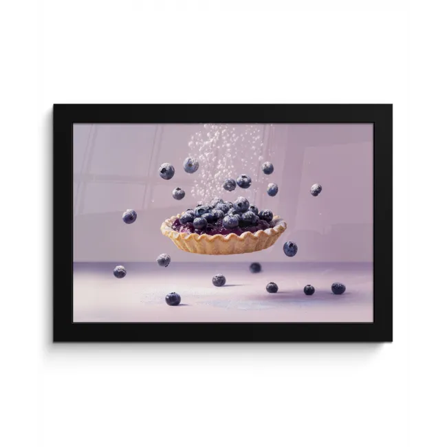 Eten - Taart - Bessen - Blauw fotolijst zwart zonder passe partout klein -3d