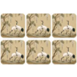 Kraanvogels - Water - Beige onderzetter kurk middel -zkaufland3dotto