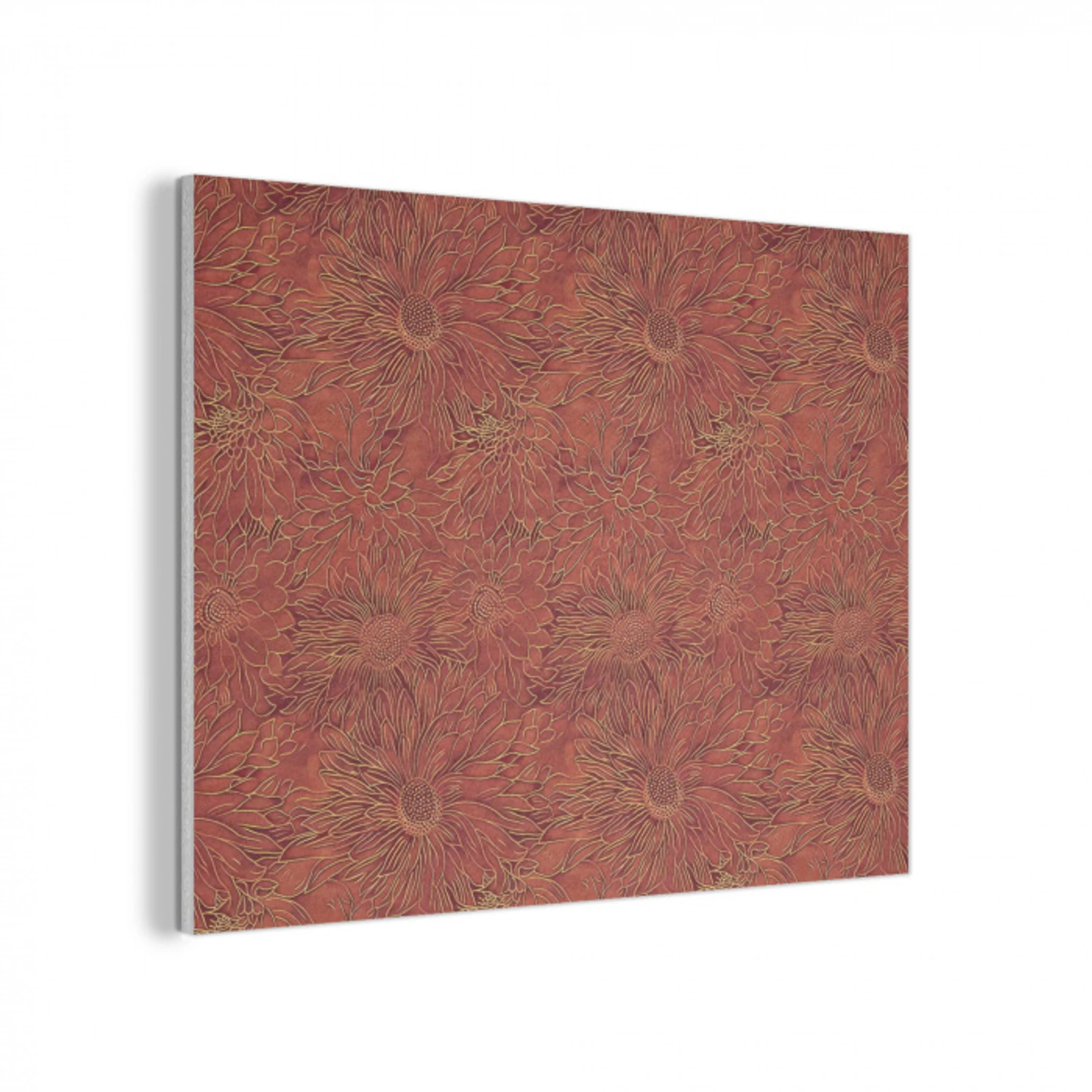 Oosters - Bloemen - Terracotta PET vilt klein 837 -3d