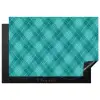 Patroon - Ruiten - Blauw Inductie beschermer vinyl 3mm klein 276 -3d