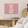 Bonjour - Stippen - Roze- Geel PET vilt klein -sfeer3