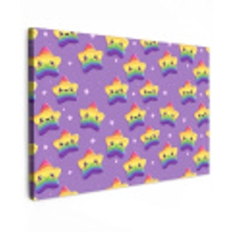 Sterren - Regenboog - Paars canvas 2cm klein 34 -z3d