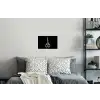 Schaar - Delfts blauw - Zwart Muursticker klein -slaapkamer