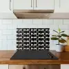 Modern - Patroon - Zwart keuken achterwand spatscherm klein 900 -sfeer2