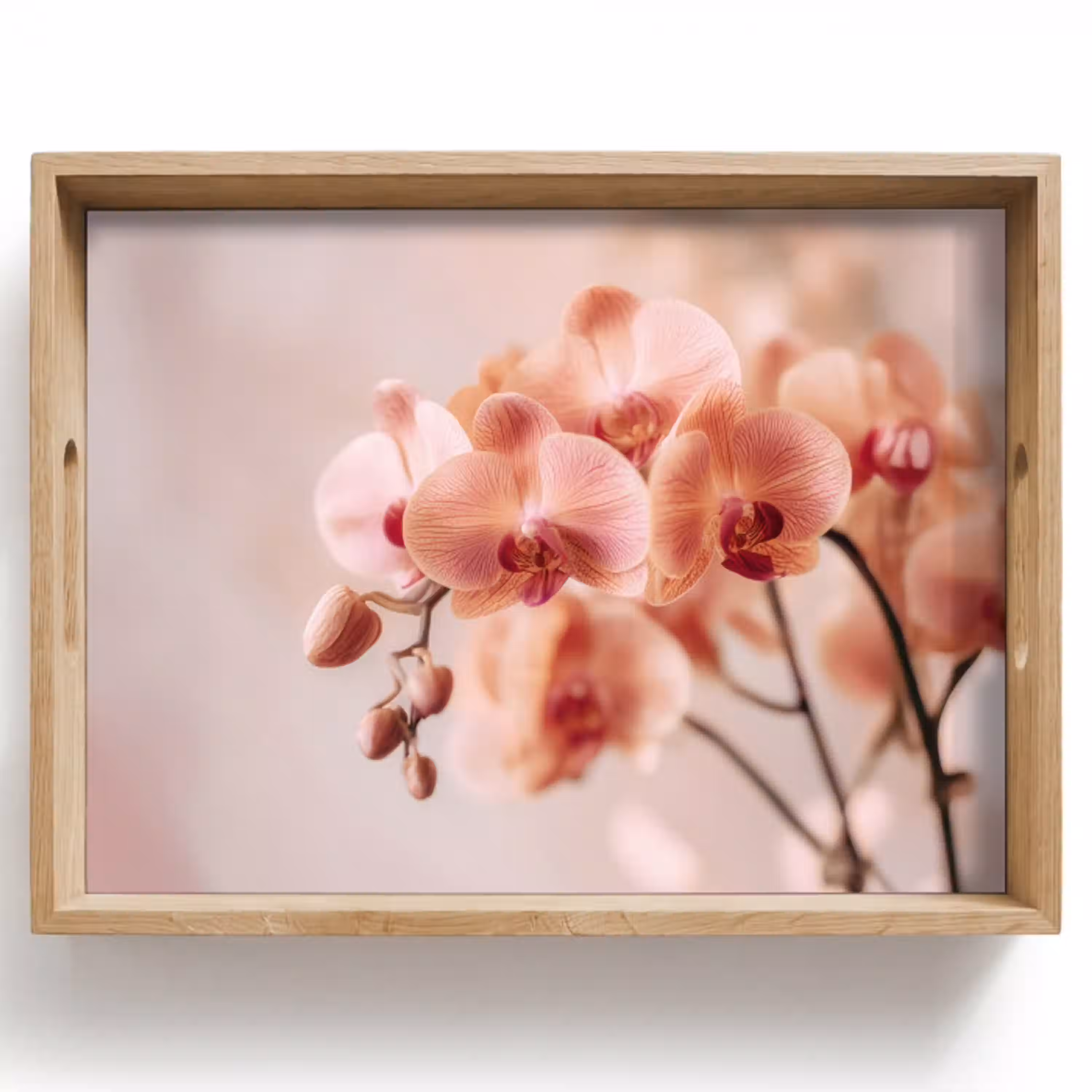 Orchidee - Bloemen - Roze - Bloemblaadjes Dienblad Rechthoek middel -z3d_shopping