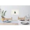 Kerstboom - Illustratie - Ster - Sneeuw Muursticker klein -eettafel