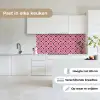 Patroon - Bloemblaadjes - Roze - Blauw keuken achterwand 2 middel 871 -sfeer4_NL