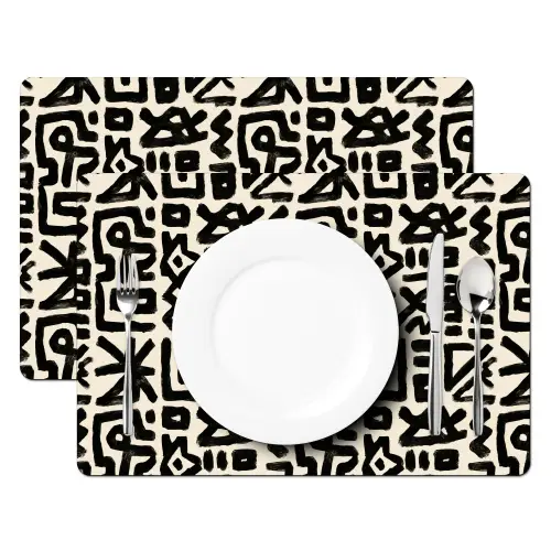 Geometrisch - Figuren - Zwart Placemat vinyl groot 368 -zzsfeer2_Kitchenyeah-website