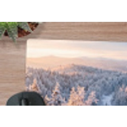 Bos - Bergen - Goud - Winter - Warm muismat rubber klein -closeup