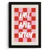 Hot - Spicy - Geruit - Rood KitchenYeah - Keuken - Fotolijst klein -3d