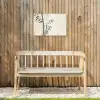 Japandi - Bamboe - Beige Tuinposter op houten frame 2 cm dik klein -sfeer4