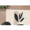 Plant - Beige - Japandi muismat rubber klein -closeup