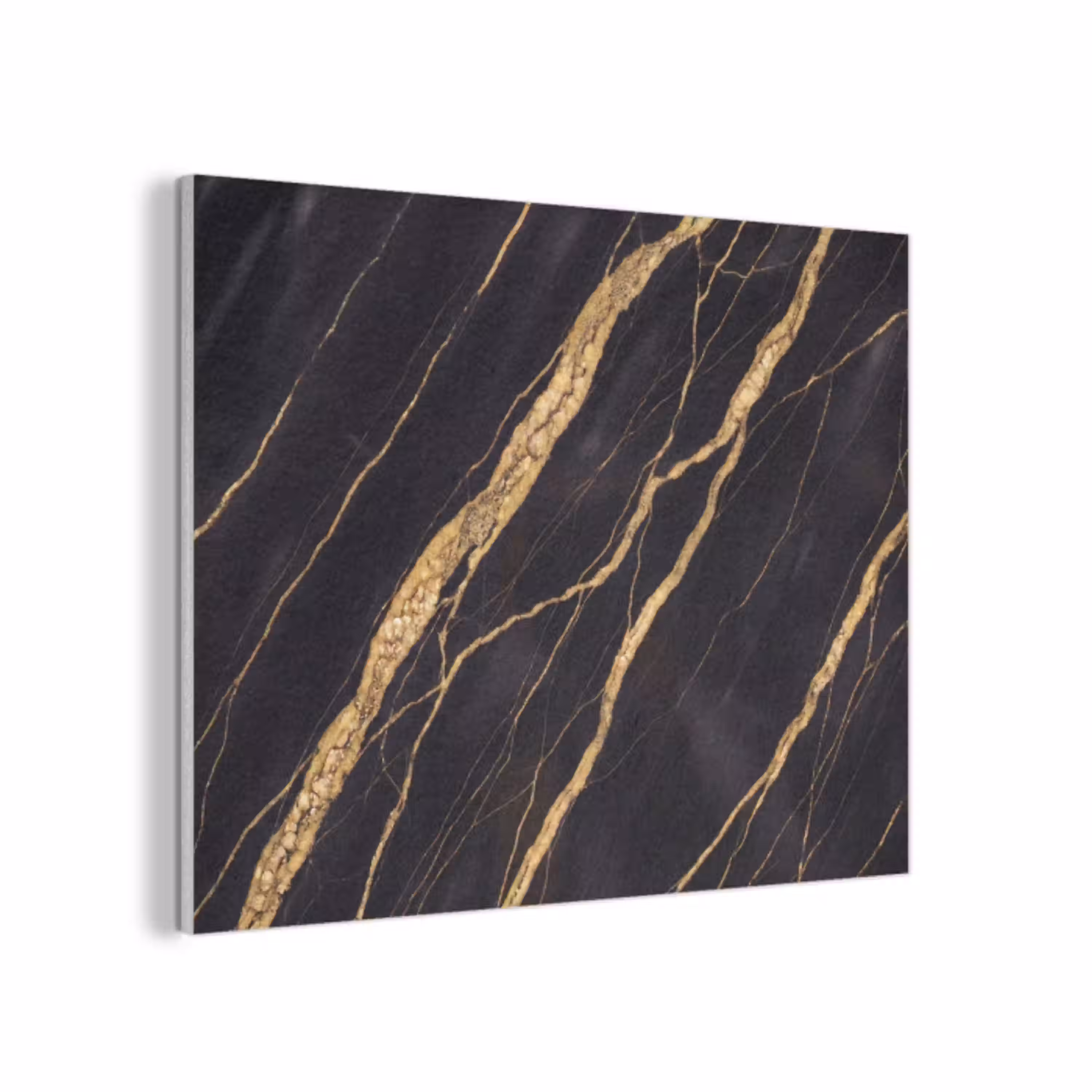 Marmer - Goud - Textuur - Abstract - Zwart PET vilt klein -3d