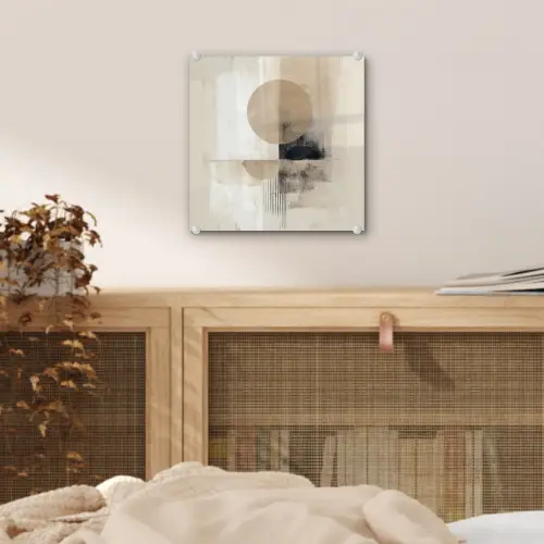 Cirkel - Compositie - Diepte - Beige plexiglas 5mm klein -sfeer4