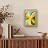 Abstract - Geel - Roze - Groen Light Box met kabel (Tafellamp) klein -sfeer2
