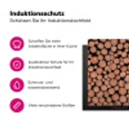 Houtblokken - Textuur - Patroon - Bruin - Rustiek Inductie beschermer vinyl 3mm klein -zzzzzzz-lf-ups