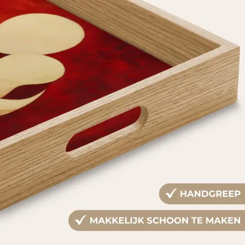 Abstract - Moeder - Kind - Rood Dienblad Rechthoek middel -USP_HandgreepNL