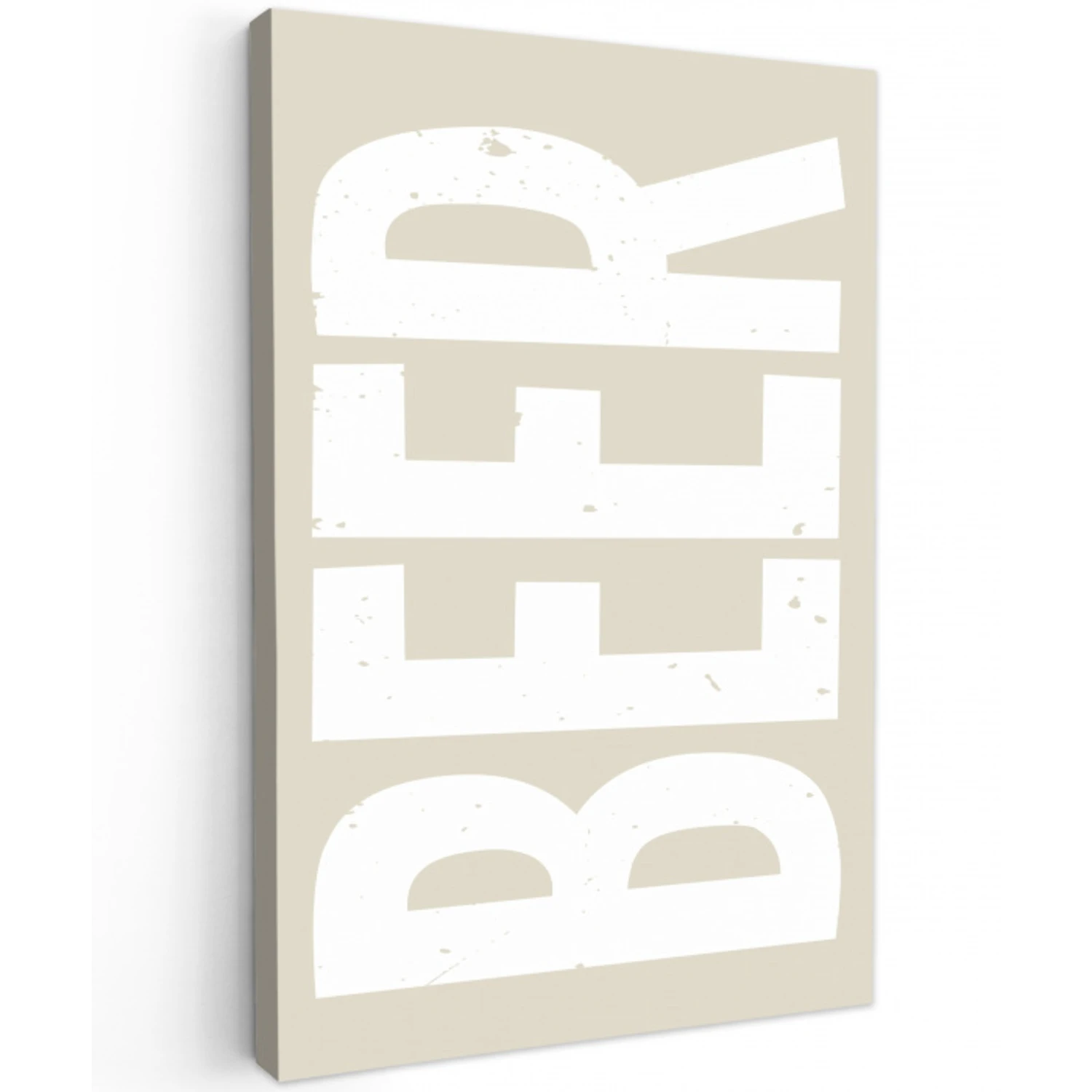 Beer - Japandi - Beige - Decoratie Tuinposter op houten frame 2 cm dik klein -3d