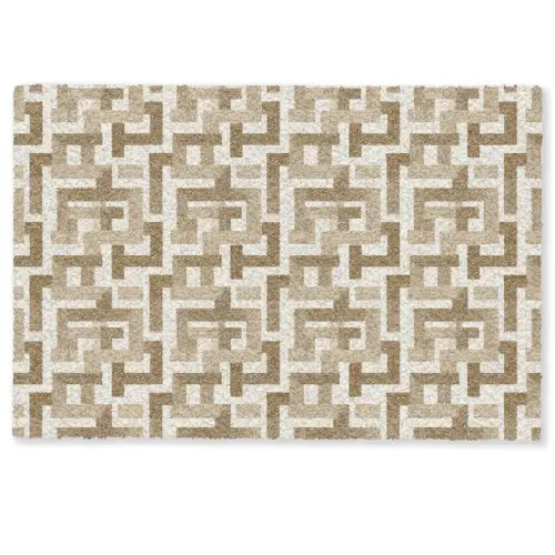 Geometrisch - Retro - Bruin Deurmat klein 898 -zkaufland3d