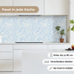 Zebra - Motief - Blauw - Wit keuken achterwand 2 middel 871 -sfeer4_DE