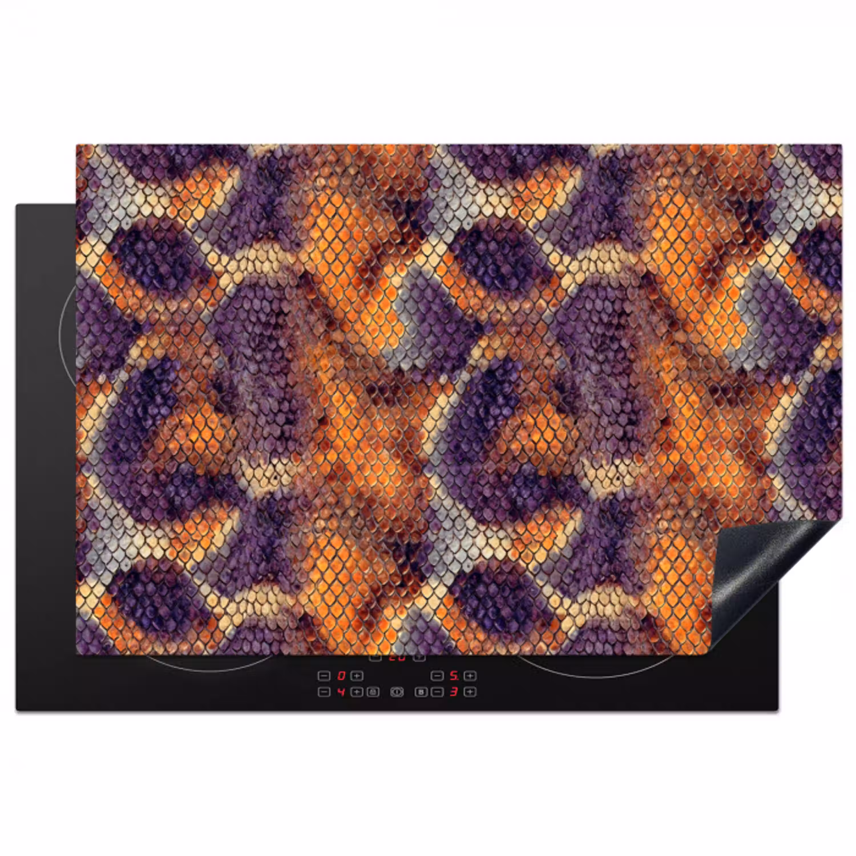 Slang - Schubben - Kleurrijk Inductie beschermer vinyl 3mm klein 276 -3d