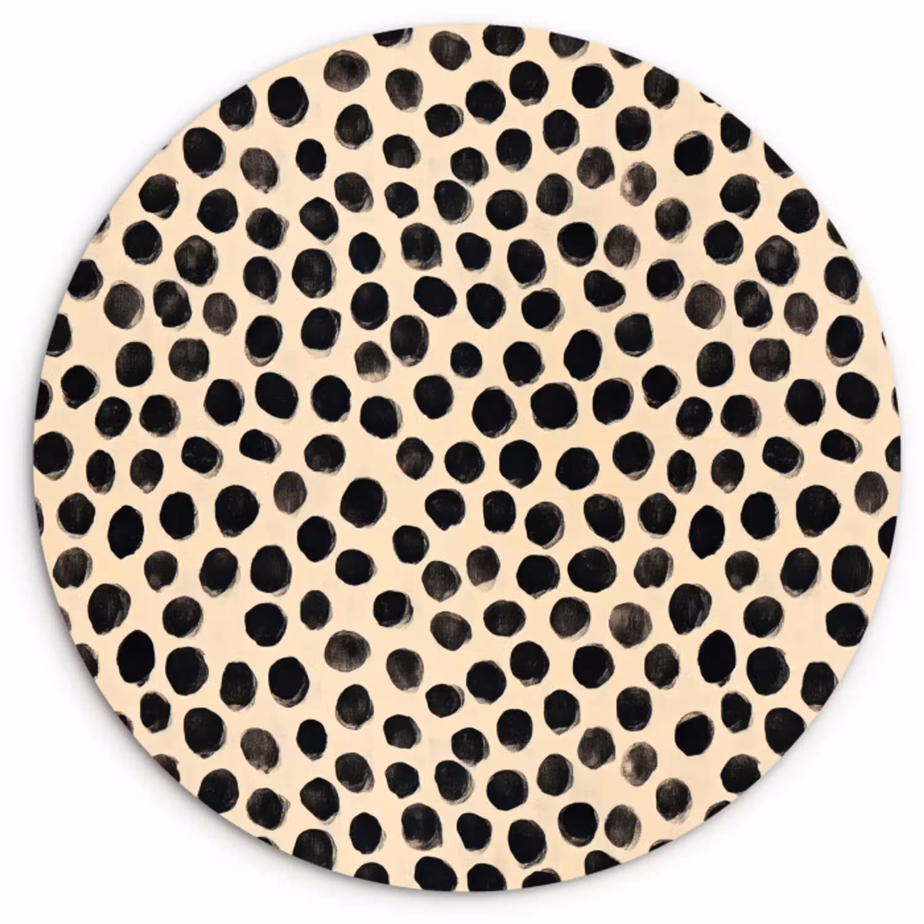 Stippen - Patroon - Zwart Wandcirkel kunststof plaat 5mm dik klein 188 -3d
