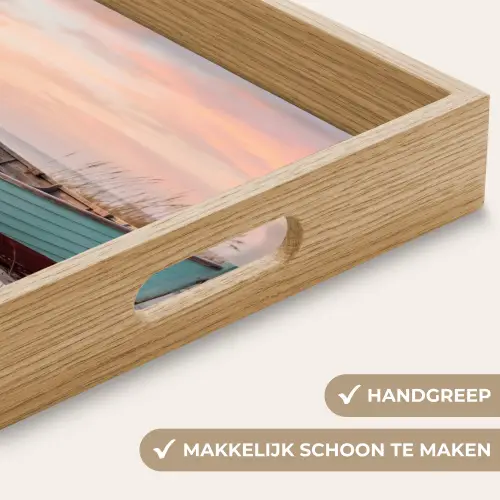 Rustiek - Roeiboot - Zandstrand Dienblad Rechthoek middel -USP_HandgreepNL