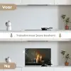 Kaarsen - Stilleven - Rustiek - Boeken keuken achterwand spatscherm klein -voor_na_NL