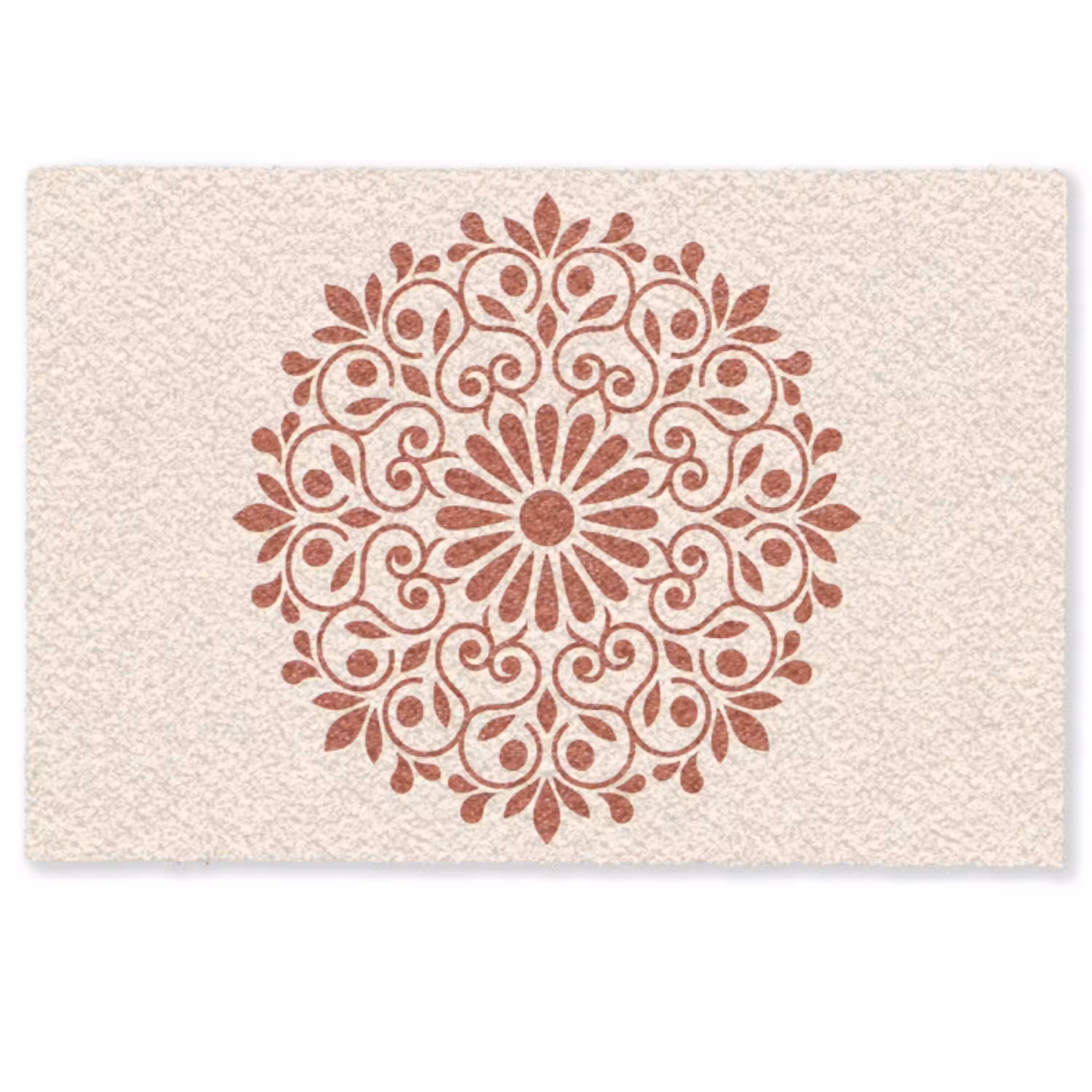 Decoratie - Cirkel - Symmetrisch - Modern - Roodbruin Deurmat klein -zkaufland3d