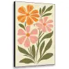 Minimalistisch - Bloemen - Bladeren - Roze Textielframe zwart klein -3d