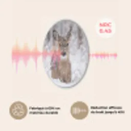 Hert - Sneeuw - Bos - Dieren - Vertederend Akoestische PET Vilt - Rond klein -USP_FR