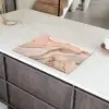 Marmer - Roze - Rosé Inductie beschermer vinyl 3mm klein -sfeer8