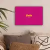 Smile - Stippen - Geel - Smiley - Roze canvas 2cm klein -sfeer1