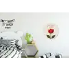 Roos - Rood - Bloem - Valentijn Wandcirkel aluminium klein -kinderkamer