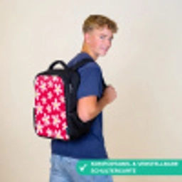 Madeliefjesmania hotpink Rugzak - Zwart middel -sfeer9_DE