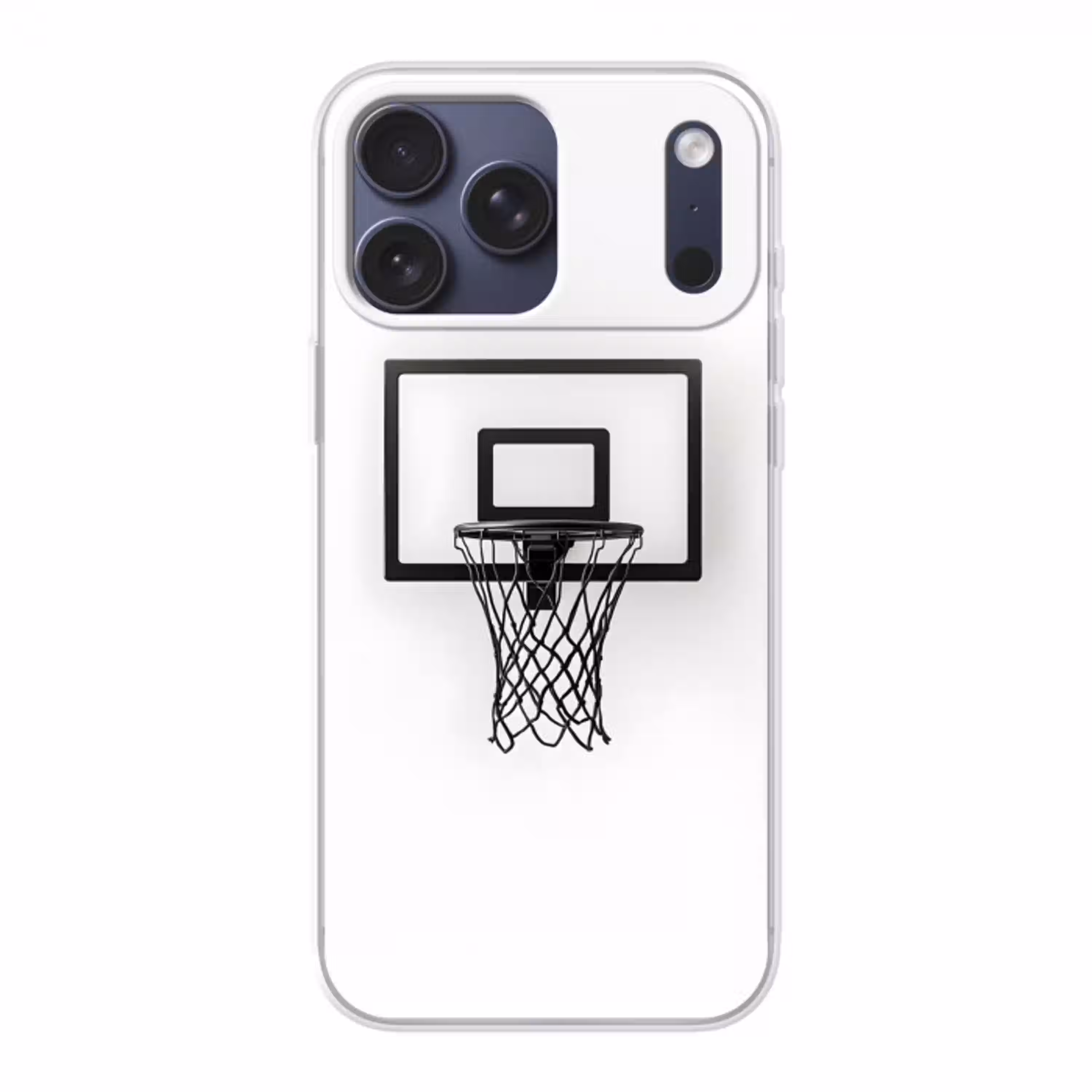 Basketbalbord - Minimalistisch - Zwart Telefoonhoesje iPhone 17 Pro Max klein -3d