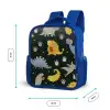 Dino - Kinderen - Patronen - Jongens - Meisjes - Dinosaurus Kinderrugzak - Blauw middel -productfoto_formaten