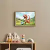 Dinosaurus - Oranje - Cartoon - Voetbal Light Box met batterij (Wandlamp kind) middel -sfeer2_kind