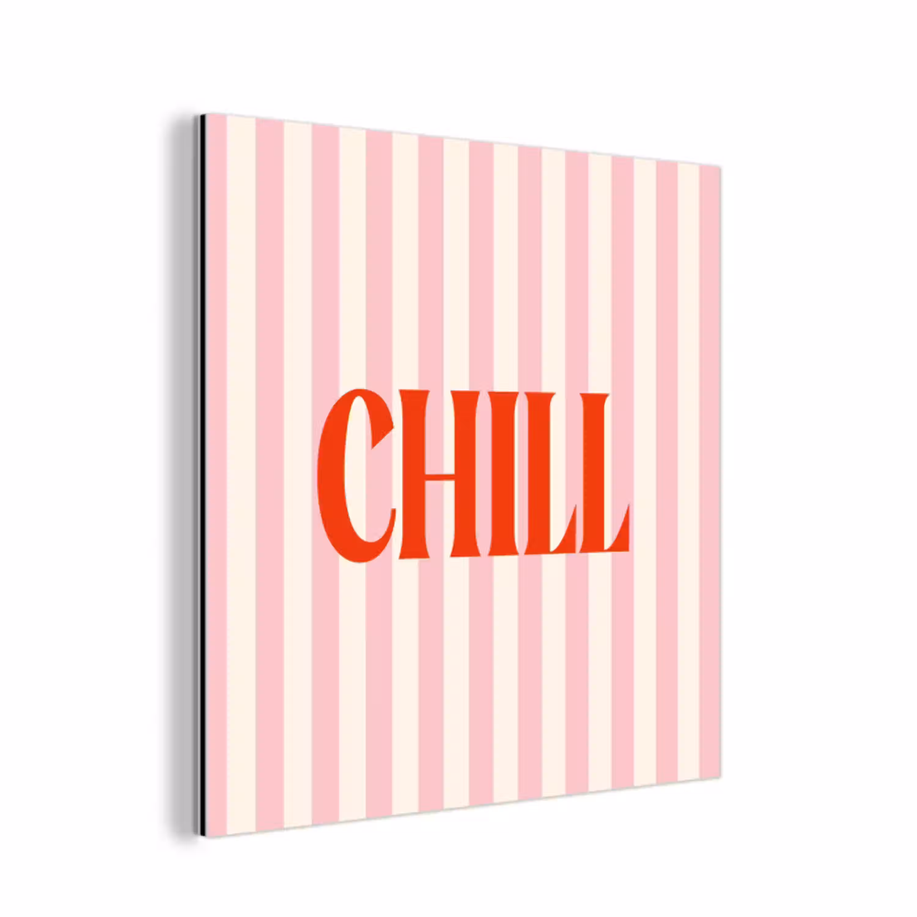 Zachtroze - Rood - Strepen - Chill aluminium wit klein -3d