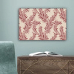 Bladeren - Linnen - Rood canvas 2cm klein 34 -sfeer4